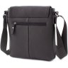 Черная мужская сумка из натуральной кожи с ремешком на плечо Leather Collection (11126) - 3
