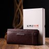 Жіночий горизонтальний гаманець із натуральної шкіри в кольорі марсалу KARYA (2421090) - 10