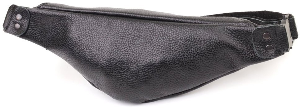 Классическая мужская сумка через плечо из натуральной кожи флотар черного цвета Shvigel 95104 modnotak фото №2