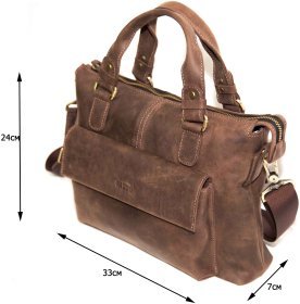 Шкіряна чоловіча сумка вантажного стилю VATTO (11945)