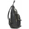 Женский кожаный рюкзак среднего размера в черном цвете Keizer (19335) - 4