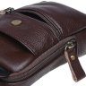 Маленька чоловіча шкіряна сумка через плече коричневого кольору Keizer (21398) - 4