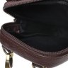 Маленькая мужская кожаная сумка через плечо коричневого цвета Keizer (21398) - 5