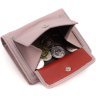 Темно-рожевий гаманець жіночий з натуральної шкіри з хлястиком на магніті ST Leather 1767304 - 4