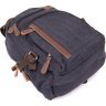 Чорний повсякденний рюкзак з текстилю на блискавки Vintage (20600) - 4
