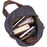 Черный повседневный рюкзак из текстиля на молнии Vintage (20600) - 5