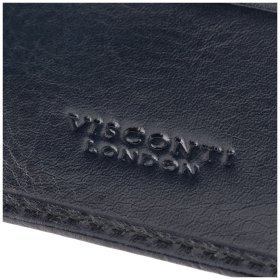 Чоловічий затискач для купюр із високоякісної шкіри синього кольору Visconti Miles 77404