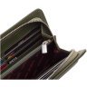 Великий жіночий гаманець-клатч із натуральної шкіри оливкового кольору Karya 67504 - 8