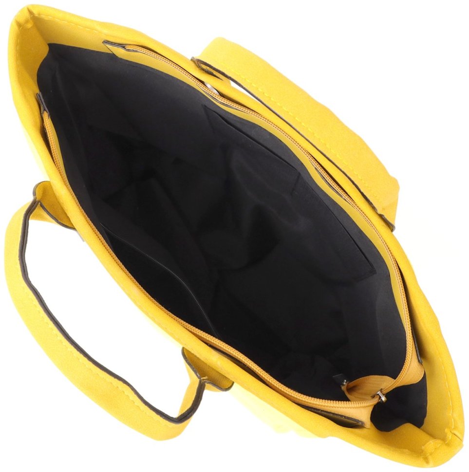 Яркая женская сумка из прочного текстиля через плечо Vintage желтого цвета 97604 modnotak фото №4