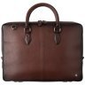 Деловая кожаная мужская сумка с плечевым ремнем для ноутбука до 13"  Visconti AT50 Carl коричневого цвета 108004 modnotak фото - 1
