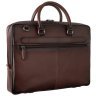 Деловая кожаная мужская сумка с плечевым ремнем для ноутбука до 13"  Visconti AT50 Carl коричневого цвета 108004 modnotak фото - 4