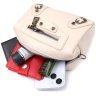 Компактная женская сумка на каждый день из фактурной кожи белого цвета Vintage 98204 modnotak фото - 8