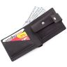 Чоловічий чорний гаманець ручної роботи Grande Pelle (13065) - 4