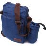 Чоловіча текстильна сумка планшет синього кольору з чохлом для води Vintage 2422211 - 1