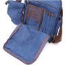 Мужская текстильная сумка-планшет синего цвета с чехлом для воды Vintage 2422211 - 6