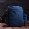Мужская текстильная сумка-планшет синего цвета с чехлом для воды Vintage 2422211 - 7