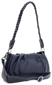 Жіноча сумка крос-боді з натуральної шкіри Borsa Leather 88704 Синя