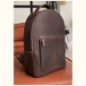 Вінтажний міський рюкзак із натуральної шкіри темно-коричневого кольору BlankNote Groove L 79004 - 6