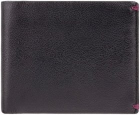 Чоловіче портмоне з натуральної шкіри чорного кольору під карти та монети Visconti Montreux 69104