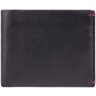 Мужское портмоне из натуральной кожи черного цвета под карты и монеты Visconti Montreux 69104 - 1