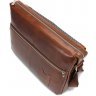 Чоловіча сумка-месенджер з вінтажної шкіри коричневого кольору Tom Stone (10988) - 7