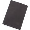 Черная обложка для паспорта из винтажной кожи Grande Pelle (15450)