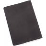 Черная обложка для паспорта из винтажной кожи Grande Pelle (15450) - 3