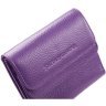 Кожаный женский кошелек фиолетового цвета с монетницей Smith&Canova Haxey 69704 - 2