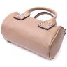Женская сумка горизонтального типа из натуральной кожи бежевого цвета Vintage 2422368 - 3