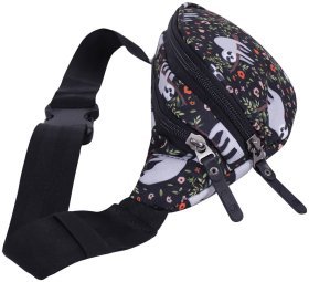 Поясна сумка бананка з водовідштовхувального текстилю з принтом лінивців Bagland 111405