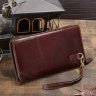 Стильний шкіряний гаманець - клатч коричневого кольору VINTAGE STYLE (14196) - 2