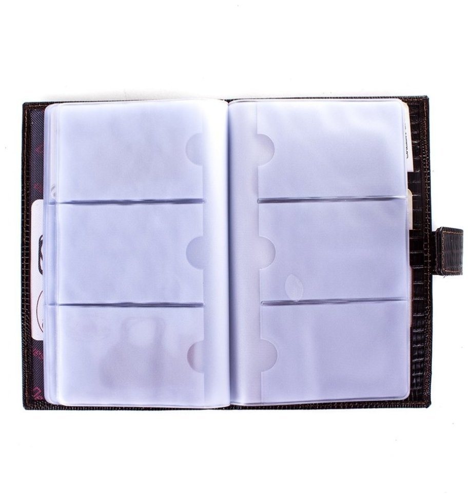 Большая кожаная визитница с лазерным тиснением Desisan 81505 коричневого цвета фото №2 Большая кожаная визитница с лазерным тиснением Desisan 81505 коричневого цвета modnotak фото №2