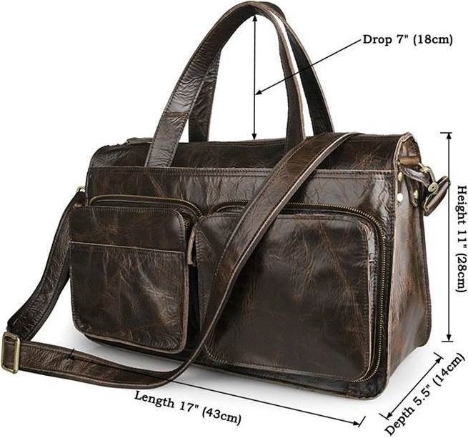 Вінтажна чоловіча сумка месенджер коричневого кольору VINTAGE STYLE (14526)