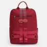 Жіночий рюкзак з червоного текстилю на дві блискавки Monsen 71805 - 4