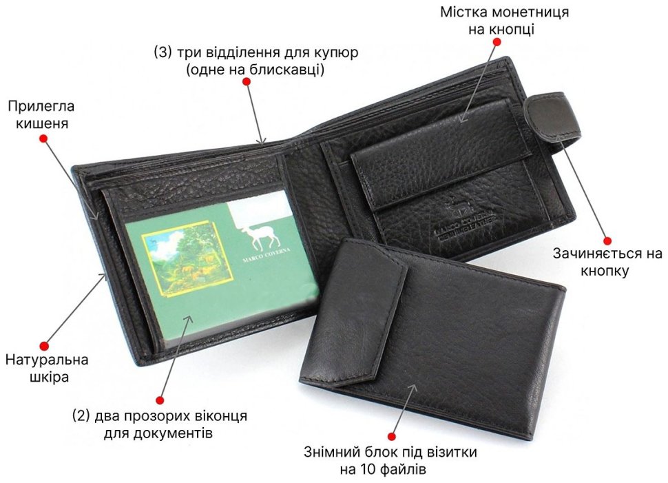 Портмоне мужское с визитницей Marco Coverna (18032) modnotak фото №4