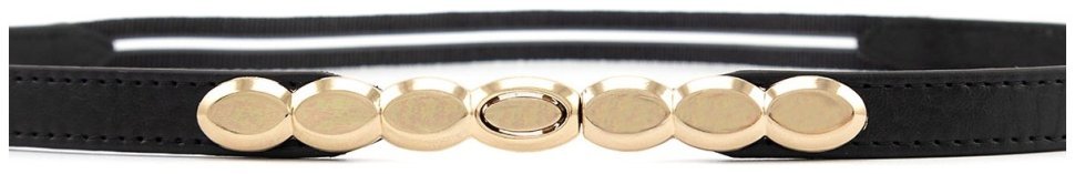 Женский узкий ремень из итальянской кожи с резинкой Gherardini 15094 (цвет фурнитуры золото) modnotak фото №2