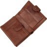 Коричневый мужской кошелек из натуральной кожи с блоком под документы Vintage (14496) - 5