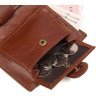 Коричневый мужской кошелек из натуральной кожи с блоком под документы Vintage (14496) - 10