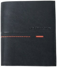 Мужское портмоне из кожи без застежки Beverly Hills вертикального типа Vip Collection 102505 (черное)