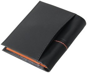 Мужское портмоне из кожи без застежки Beverly Hills вертикального типа Vip Collection 102505 (черное)