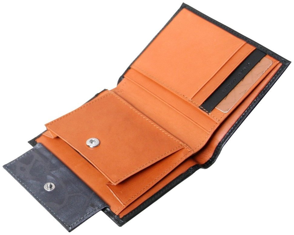 Мужское портмоне из кожи без застежки Beverly Hills вертикального типа Vip Collection 102505 (черное) фото №3 Мужское портмоне из кожи без застежки Beverly Hills вертикального типа Vip Collection 102505 (черное) modnotak фото №3