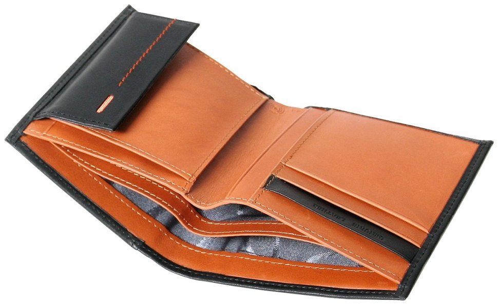 Мужское портмоне из кожи без застежки Beverly Hills вертикального типа Vip Collection 102505 (черное) фото №7 Мужское портмоне из кожи без застежки Beverly Hills вертикального типа Vip Collection 102505 (черное) modnotak фото №7