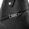 Черная мужская сумка-слинг через плечо из гладкой кожи TARWA (19685) - 4