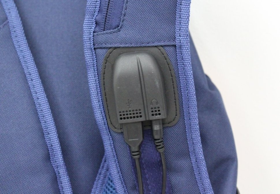 Чоловічий рюкзак темно-синього кольору із текстилю з відсіком під ноутбук Bagland (53005)