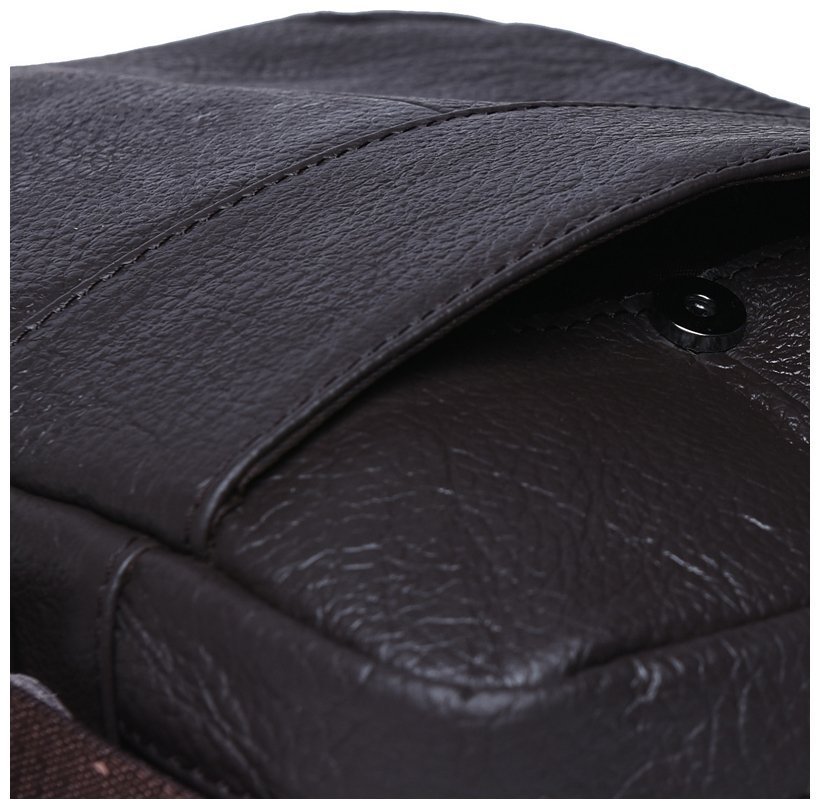 Шкіряна чоловіча сумка-планшет коричневого кольору з застібкою-блискавкою Borsa Leather 73005