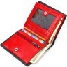 Чорно-червоне чоловіче портмоне натуральної зернистої шкіри на кнопці CANPELLINI (2421741) - 4