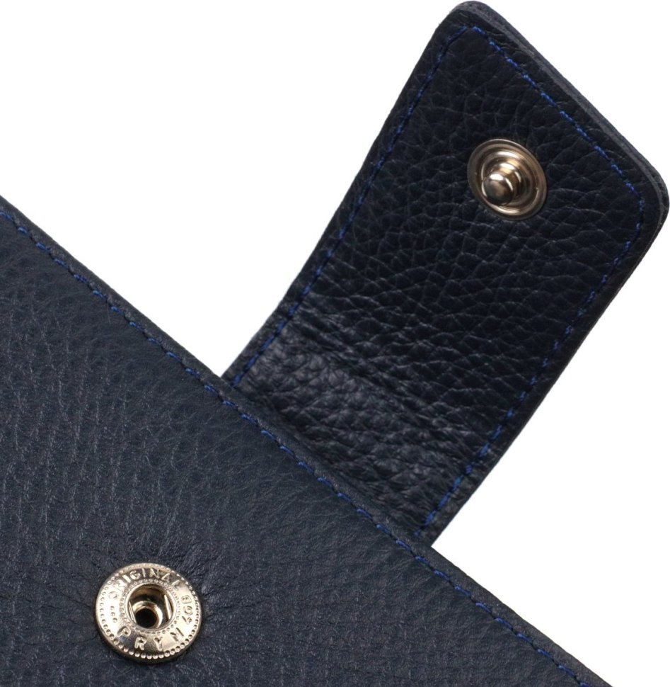 Вертикальний гаманець із натуральної шкіри флотар синього кольору CANPELLINI (2421841)