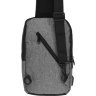 Мужская сумка-слинг серого цвета из полиэстера Remoid (21943) - 2