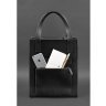 Чорна сумка шоппер зі шкіри високої якості з довгими ручками BlankNote Бетсі (12823) - 2