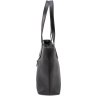 Жіноча сумка-шоппер із натуральної італійської шкіри чорного кольору з ручками Grande Pelle (19062) - 10